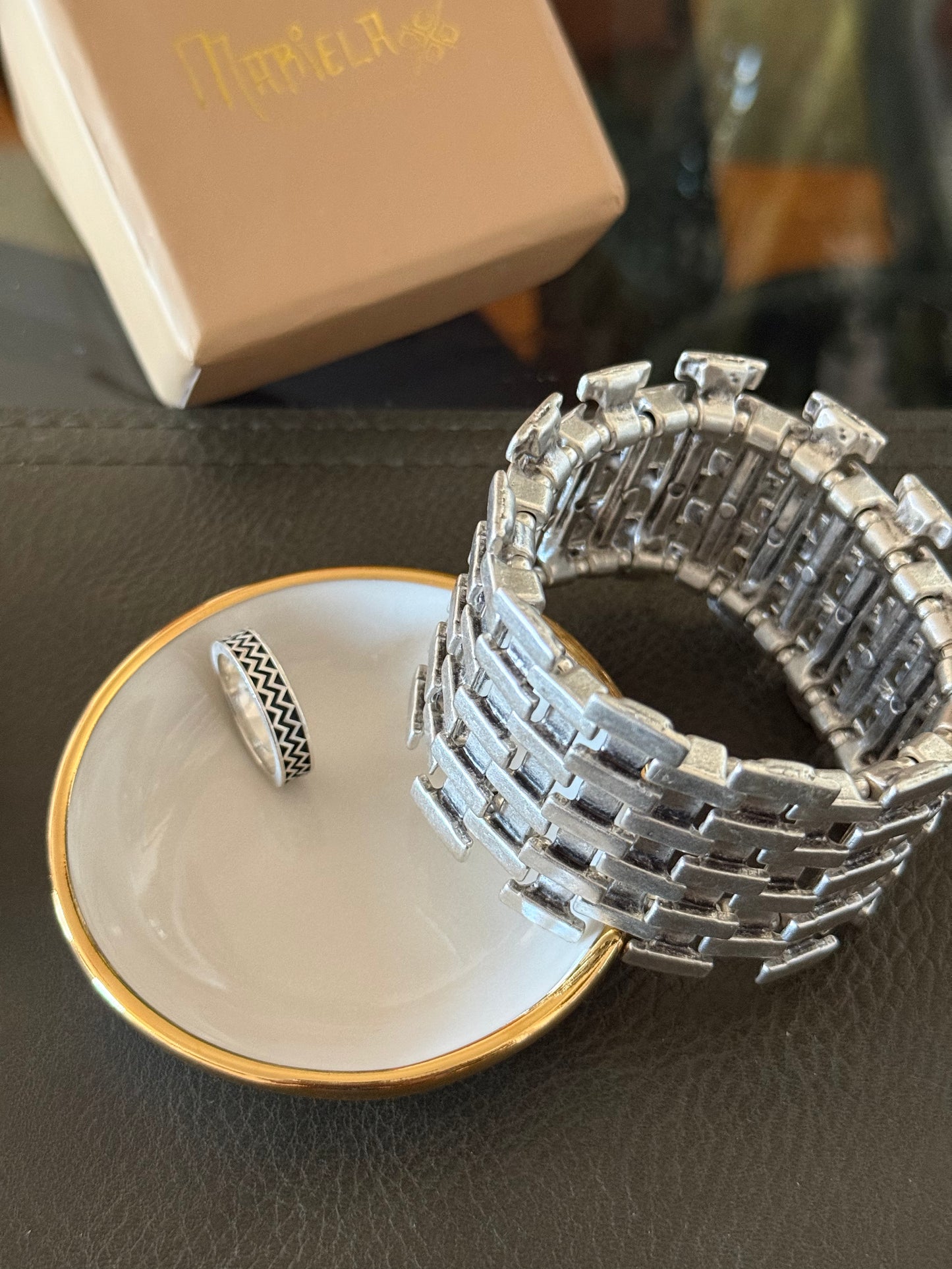 Ring Dish | Handmade Pottery with Gold